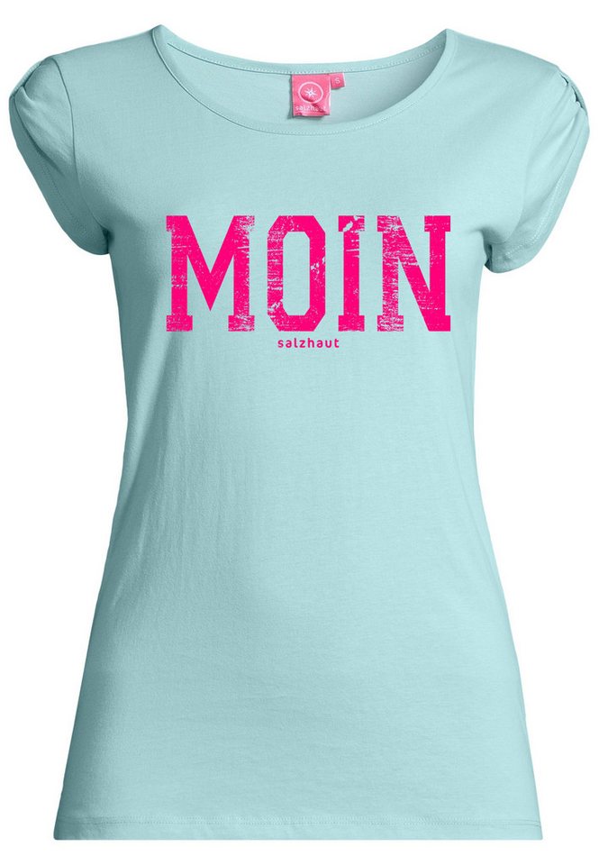 salzhaut T-Shirt BIIKE - MOIN Damen Tailliert Endlich wieder Sommer! bequemes T-Shirt, Shirt, Top, Oberteil von salzhaut