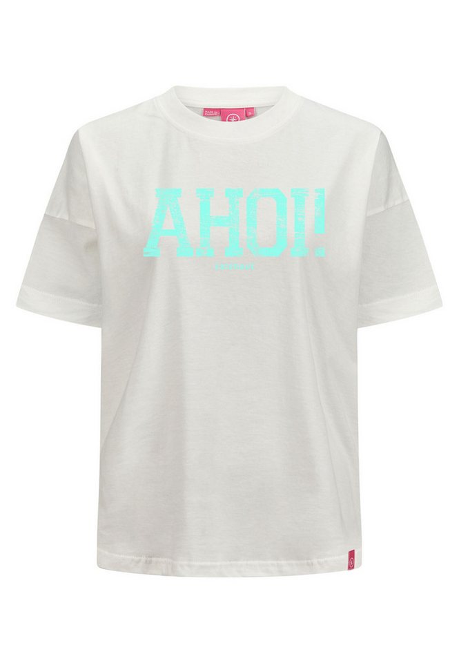 salzhaut T-Shirt LEEV-AHOI Damen Relaxed-Fit Endlich wieder Sommer! bequemes T-Shirt, Shirt, Top, Oberteil von salzhaut