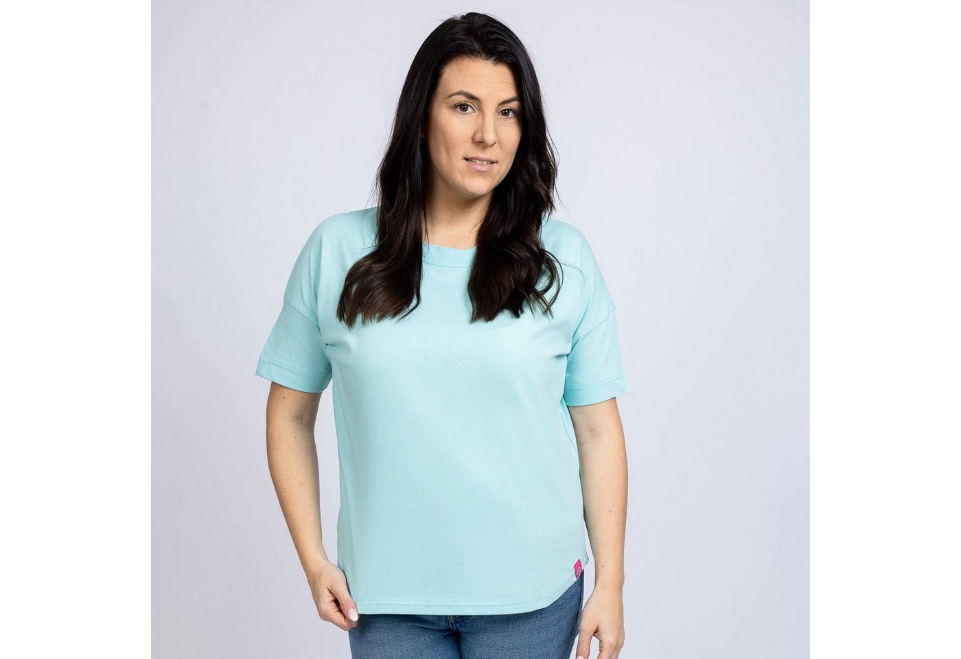 salzhaut T-Shirt Salzhaut Damen Basic Sommershirt Leev Unifarben mit Rundhalsausschnitt von salzhaut