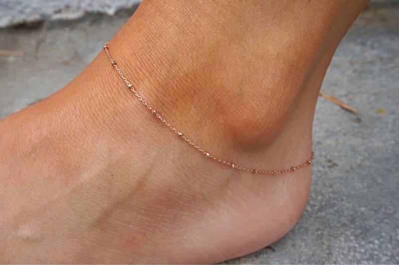 Sparkle Fußkettchen // Gold Filled + Sterling Silber Au Courant X Sam Ozkural Schmuck von samozkuraljewelry