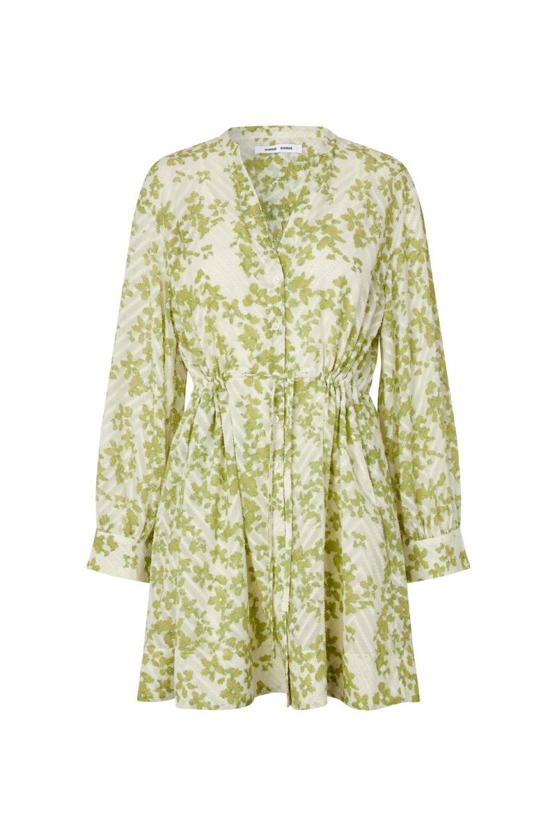 samsøe & samsøe - Kleid - Saamelie weiß/grün - Gr. - L von samsøe & samsøe