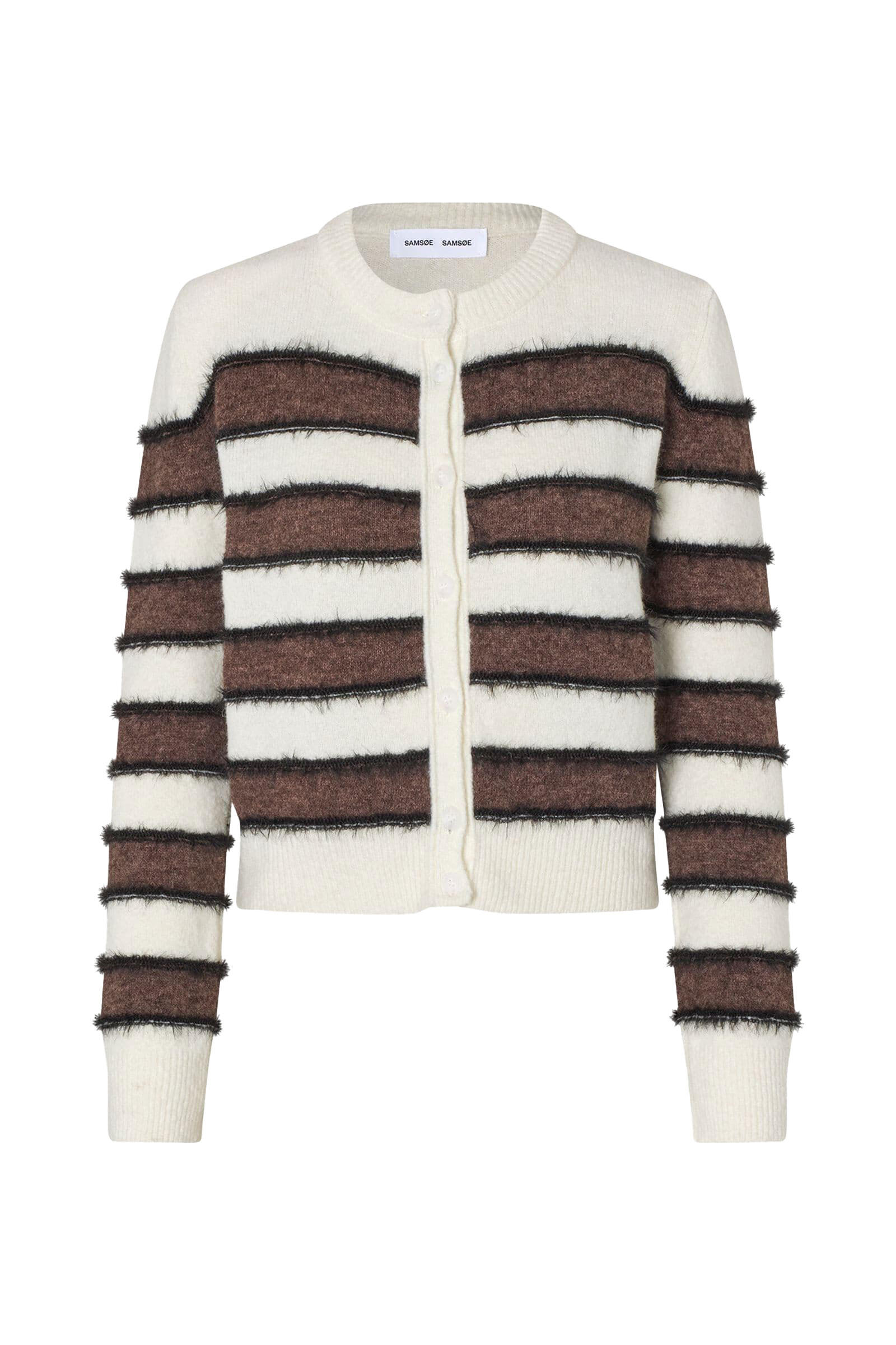 samsøe & samsøe - Strickjacke - Sacian beige/braun - Gr. - M von samsøe & samsøe