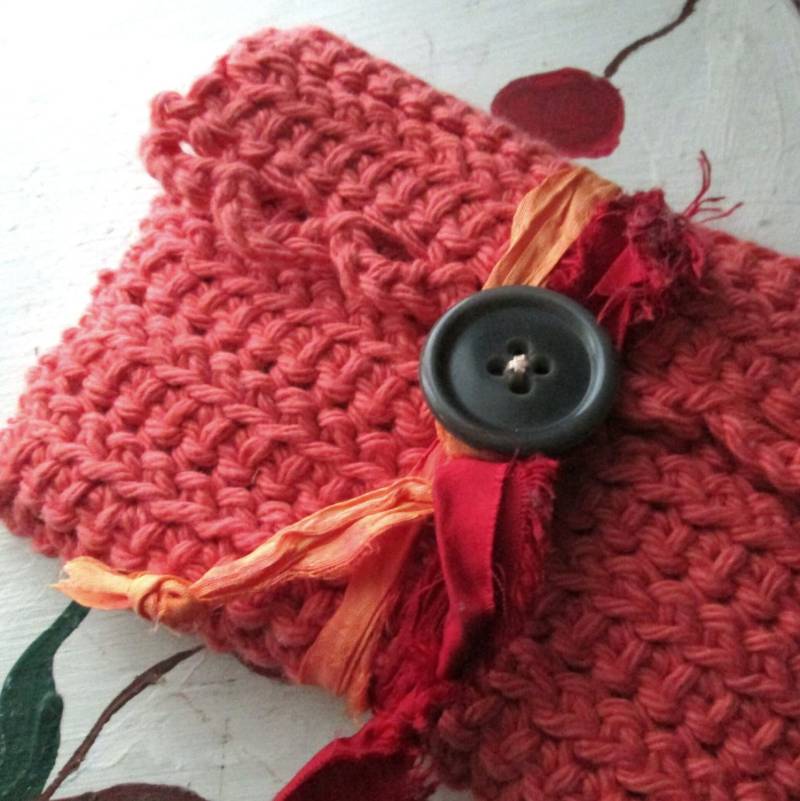 Gehäkelte Umschlag Geldbörse Orange von samsstuff