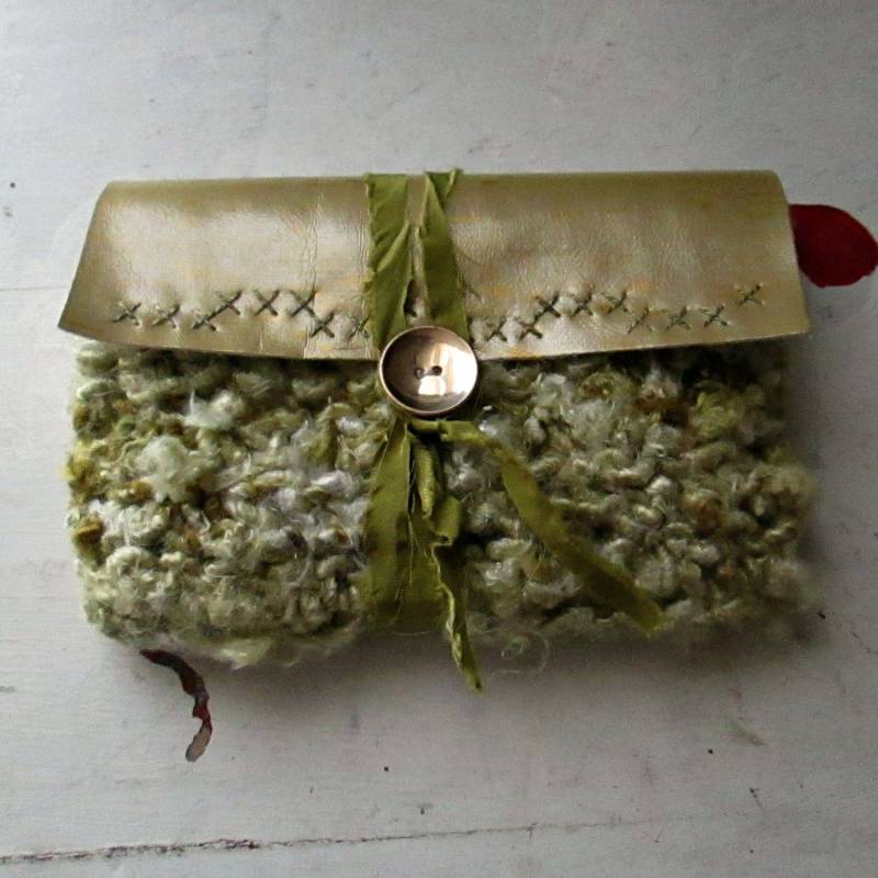 Grüne Umschlag-Brieftasche Häkeln Bestickt Grüne Umschlag-Brieftasche Häkeln Bestickt von samsstuff