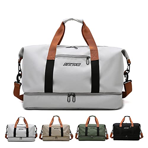 Sporttasche für Damen und Herren, Reisetasche Groß Handtasche mit Schuhfach und Nassfach, Gym Tasche Schwimmtasche Trainingstasche, Travel Duffle Bag für Sport, Fitness, Weekender von sancuanyi