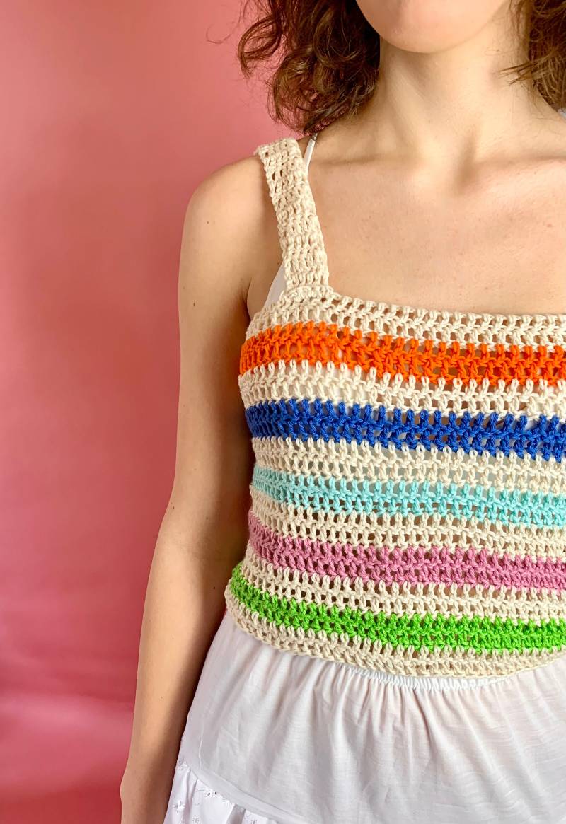 Häkeltop "Here Comes The Sun 3" von sandralietzmann