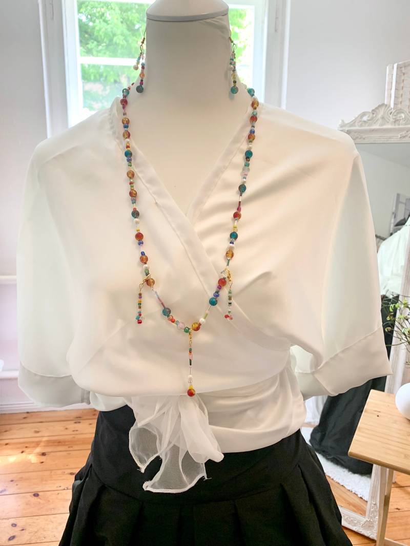 Seidenbluse "White Silk" von sandralietzmann