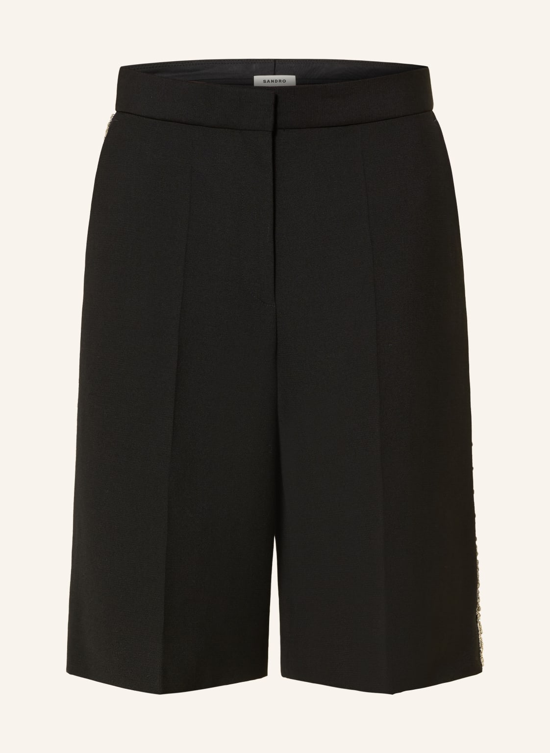 Sandro Bermudas Mit Galonstreifen schwarz von sandro