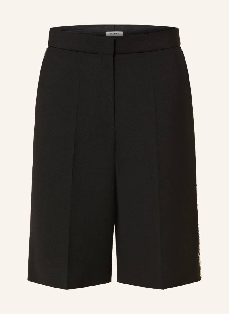 Sandro Bermudas Mit Galonstreifen schwarz von sandro