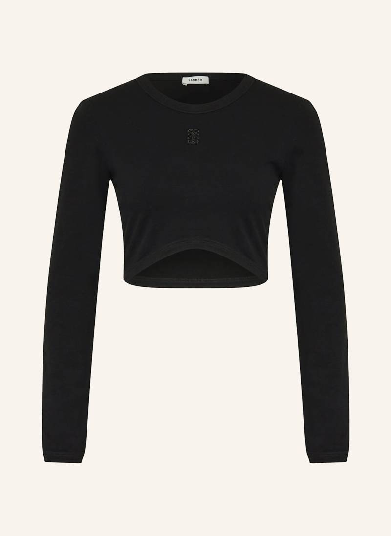 Sandro Cropped-Longsleeve schwarz von sandro
