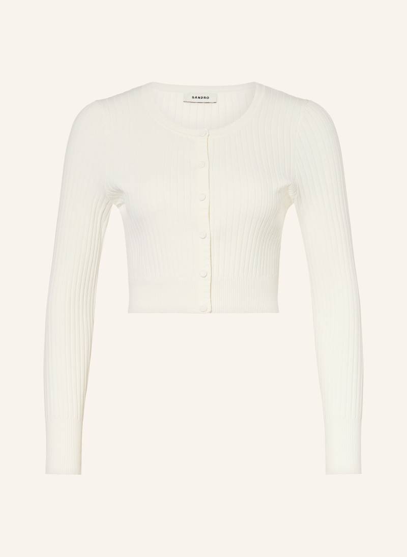 Sandro Cropped-Strickjacke weiss von sandro