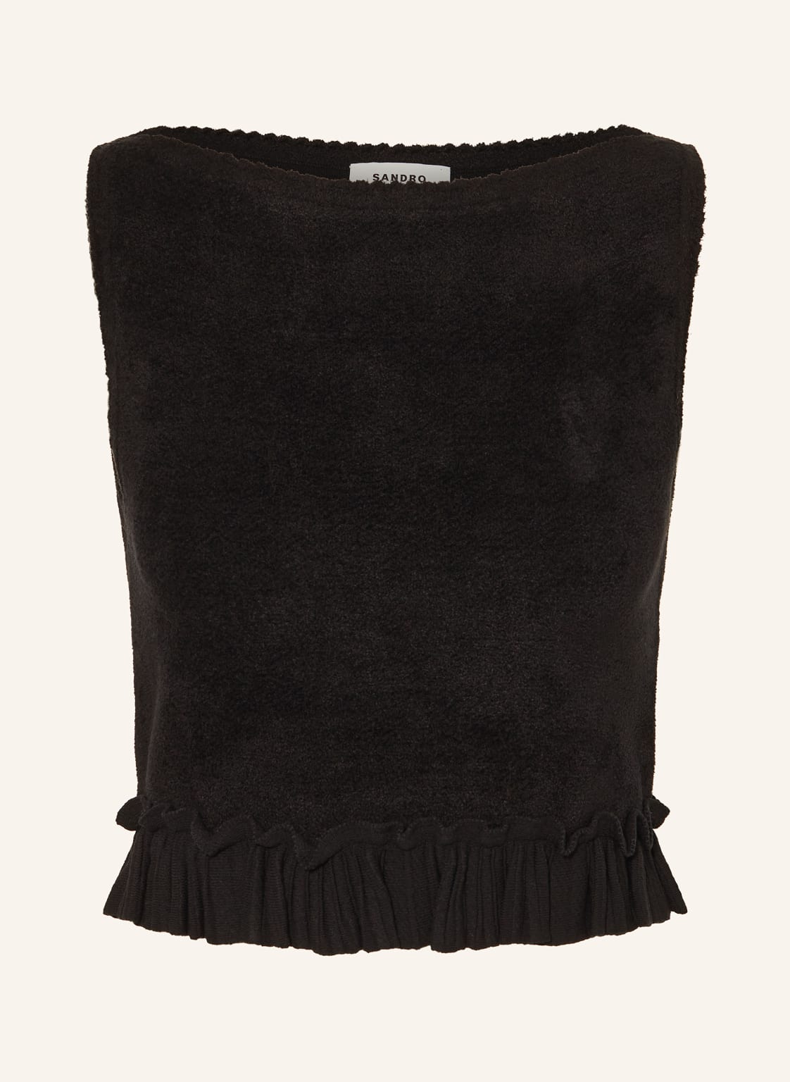 Sandro Cropped-Stricktop schwarz von sandro