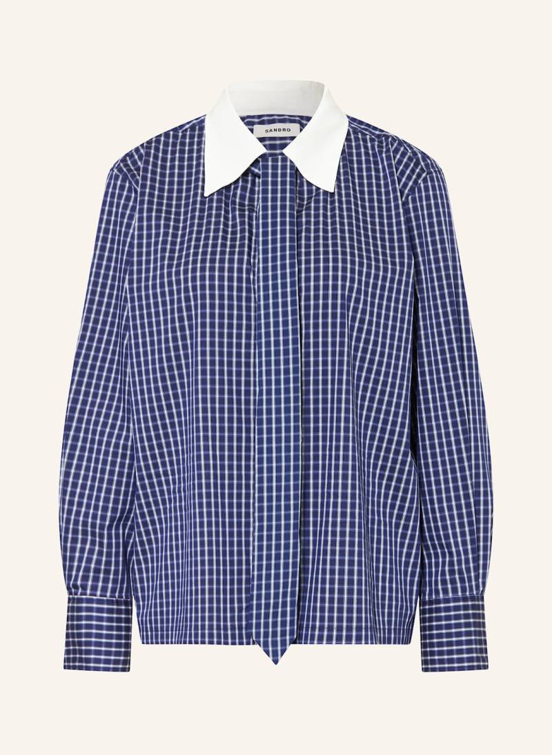 Sandro Hemdbluse Mit Abnehmbarer Schluppe blau von sandro