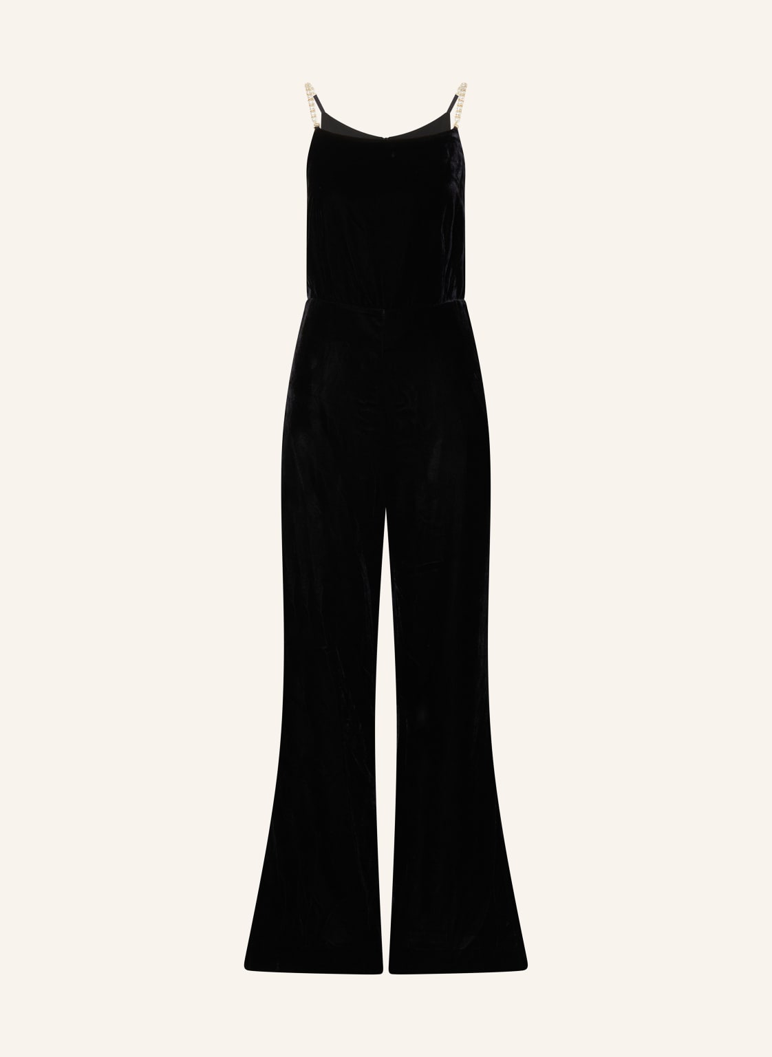 Sandro Jumpsuit Aus Samt Mit Schmuckperlen schwarz von sandro