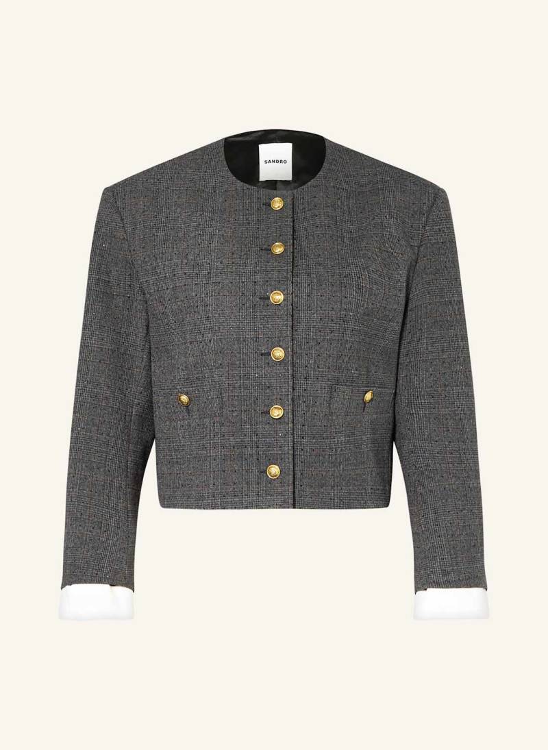 Sandro Kastenjacke Mit Schmucksteinen grau von sandro