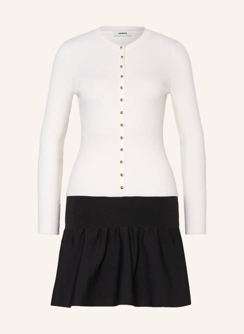 Sandro Kleid Im Materialmix schwarz von sandro
