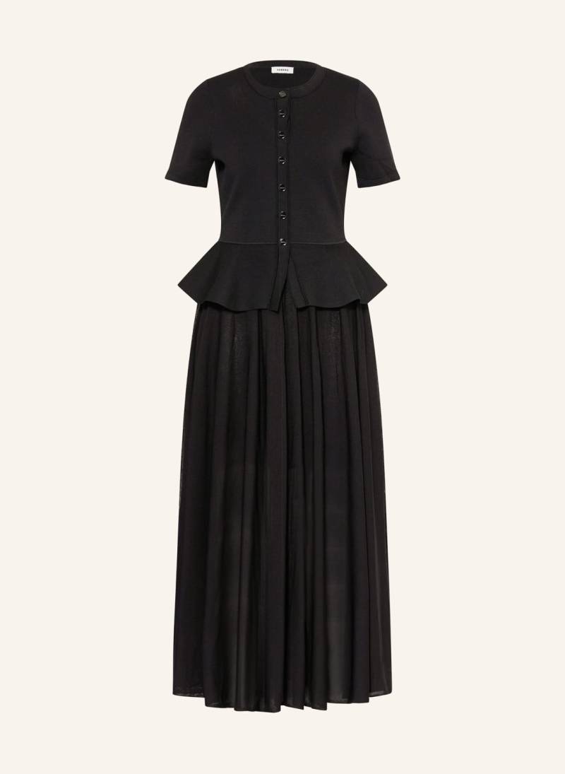 Sandro Kleid Im Materialmix schwarz von sandro