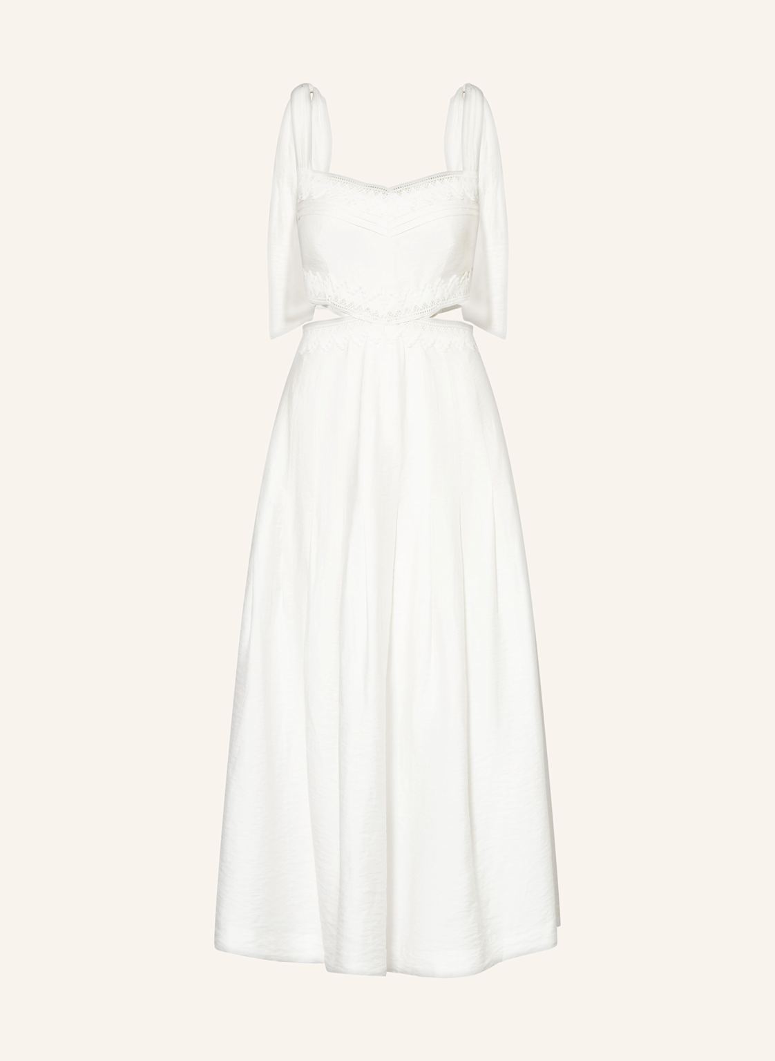 Sandro Kleid Mit Leinen Und Cut-Outs weiss Sandro Kleid Mit Leinen Und Cut-Outs weiss von sandro