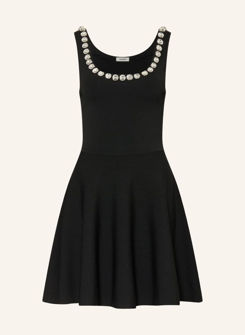 Sandro Kleid Mit Schmucksteinen schwarz von sandro