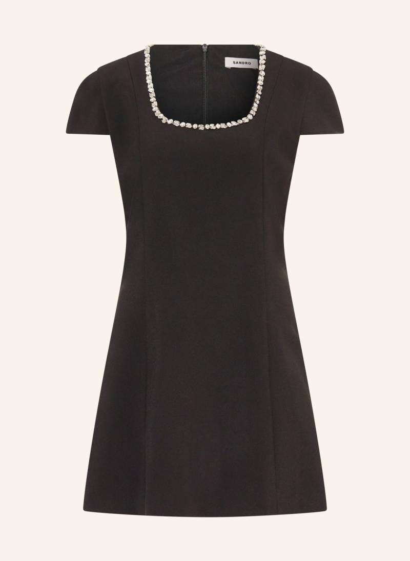 Sandro Kleid Mit Schmucksteinen schwarz von sandro