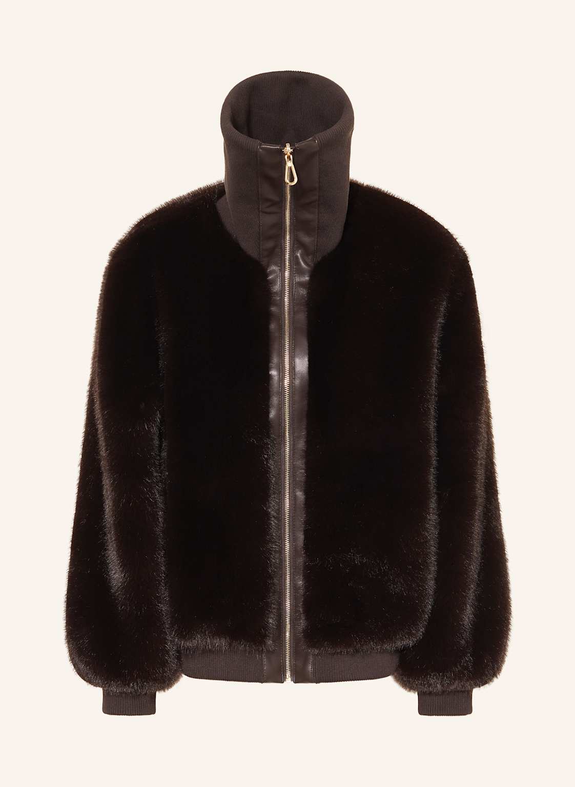 Sandro Kunstpelz-Jacke braun von sandro
