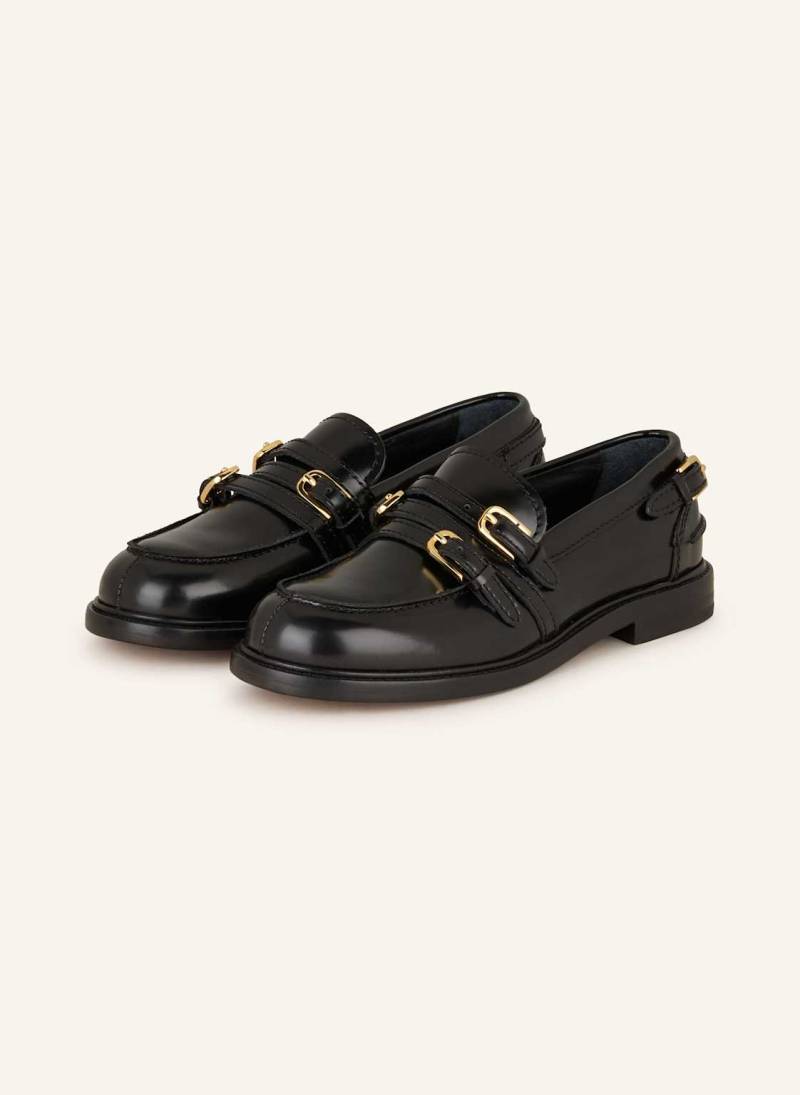Sandro Lack-Slipper schwarz von sandro