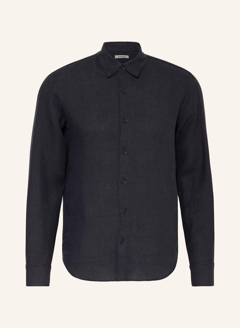 Sandro Leinenhemd Regular Fit blau von sandro