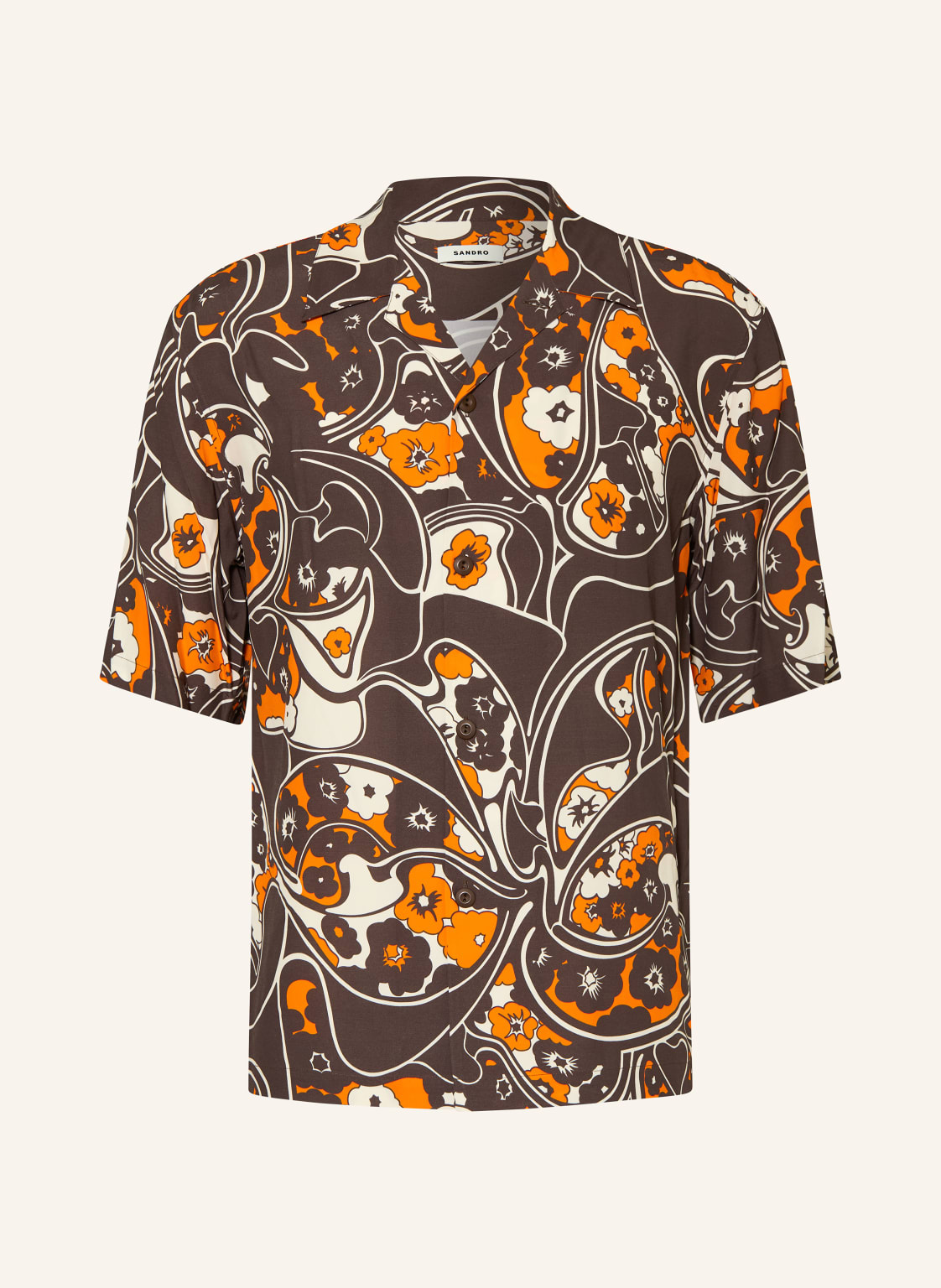 Sandro Resorthemd Regular Fit braun von sandro
