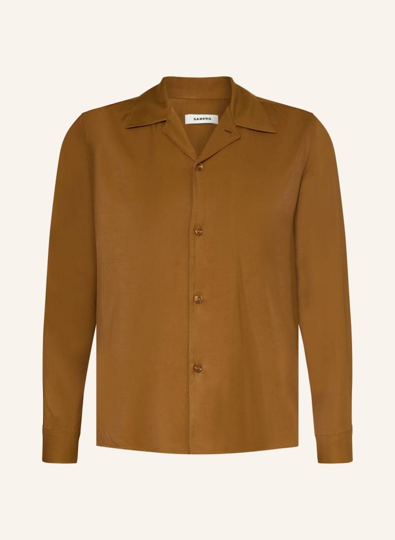 Sandro Resorthemd Slim Fit braun von sandro