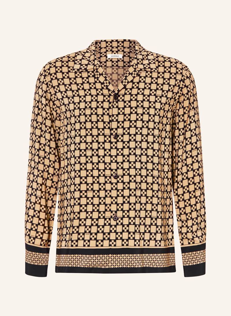 Sandro Satinhemd Slim Fit beige von sandro