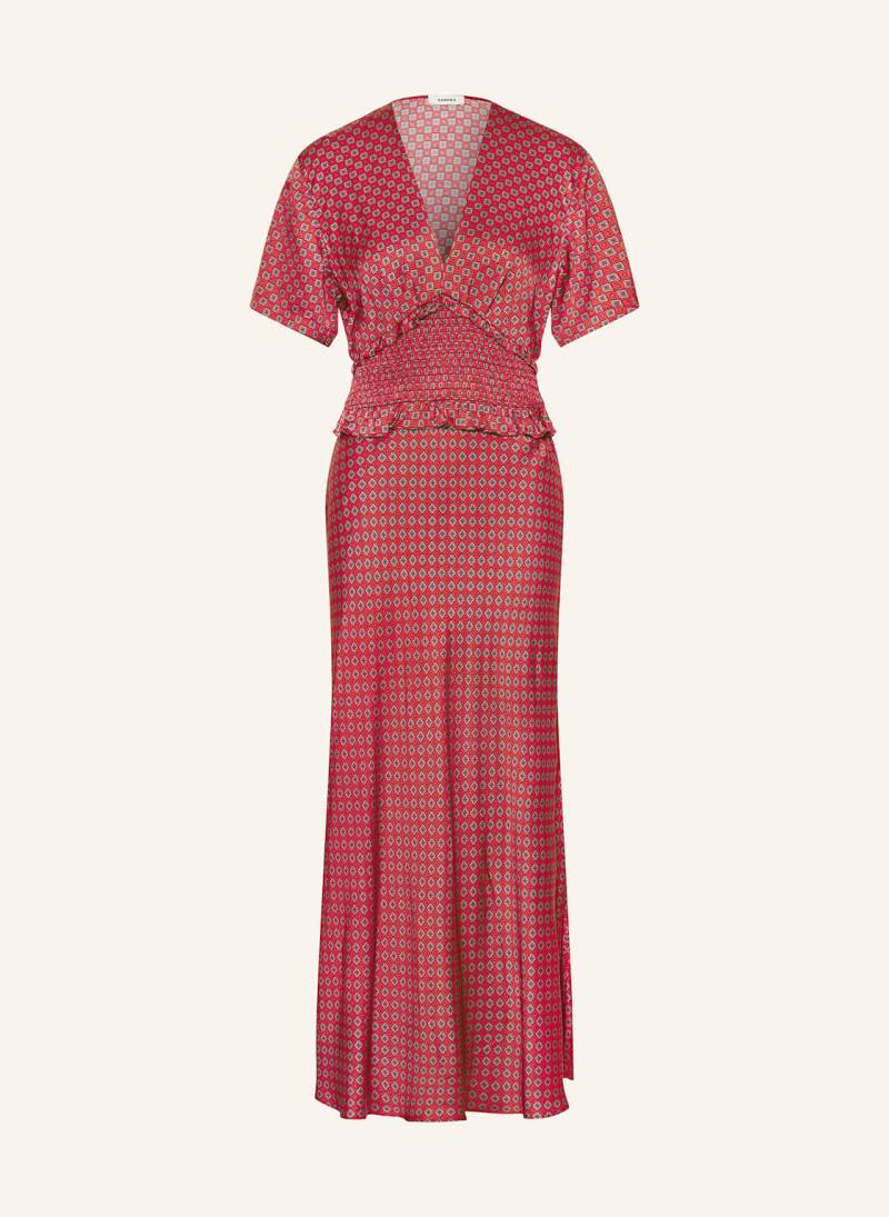 Sandro Satinkleid Mit Rüschen rot von sandro