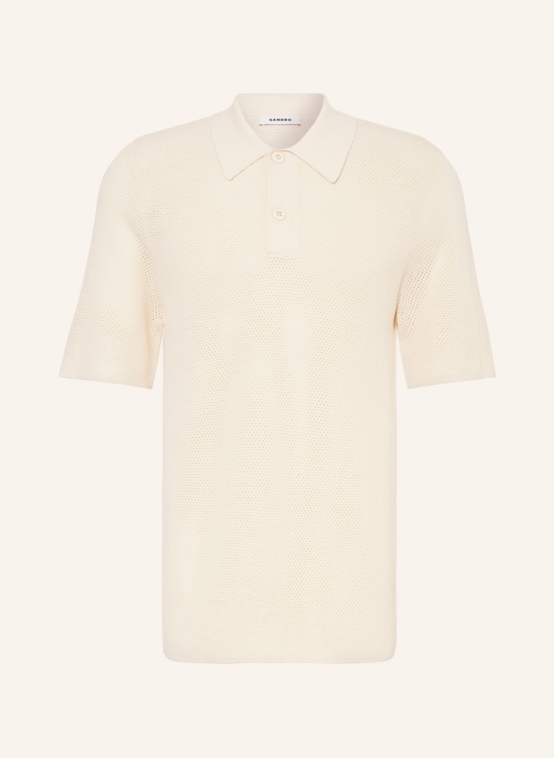 Sandro Strick-Poloshirt beige von sandro