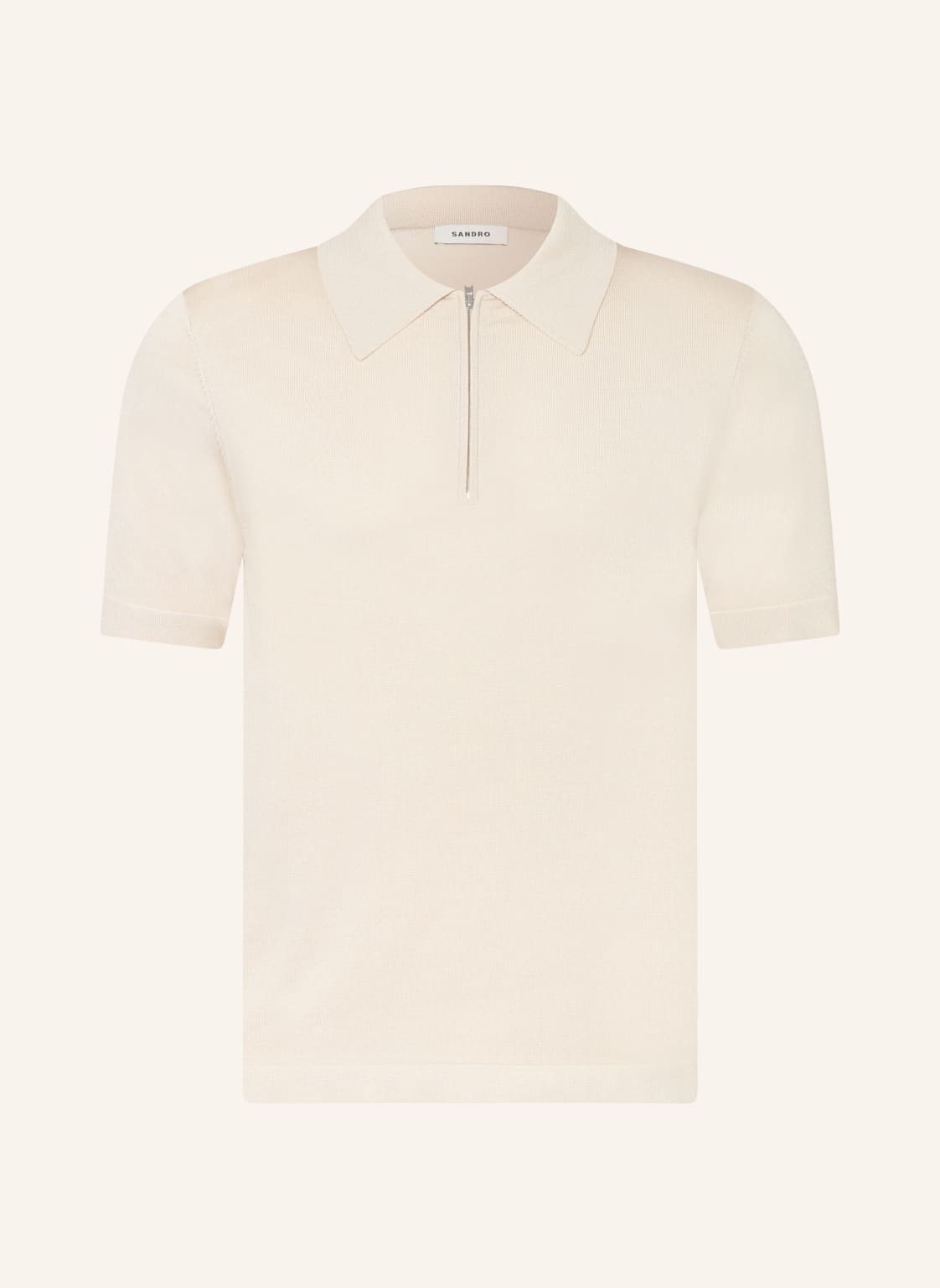 Sandro Strick-Poloshirt beige von sandro