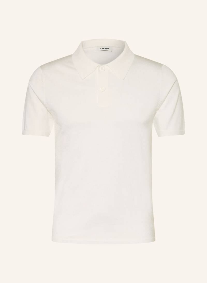 Sandro Strick-Poloshirt weiss von sandro