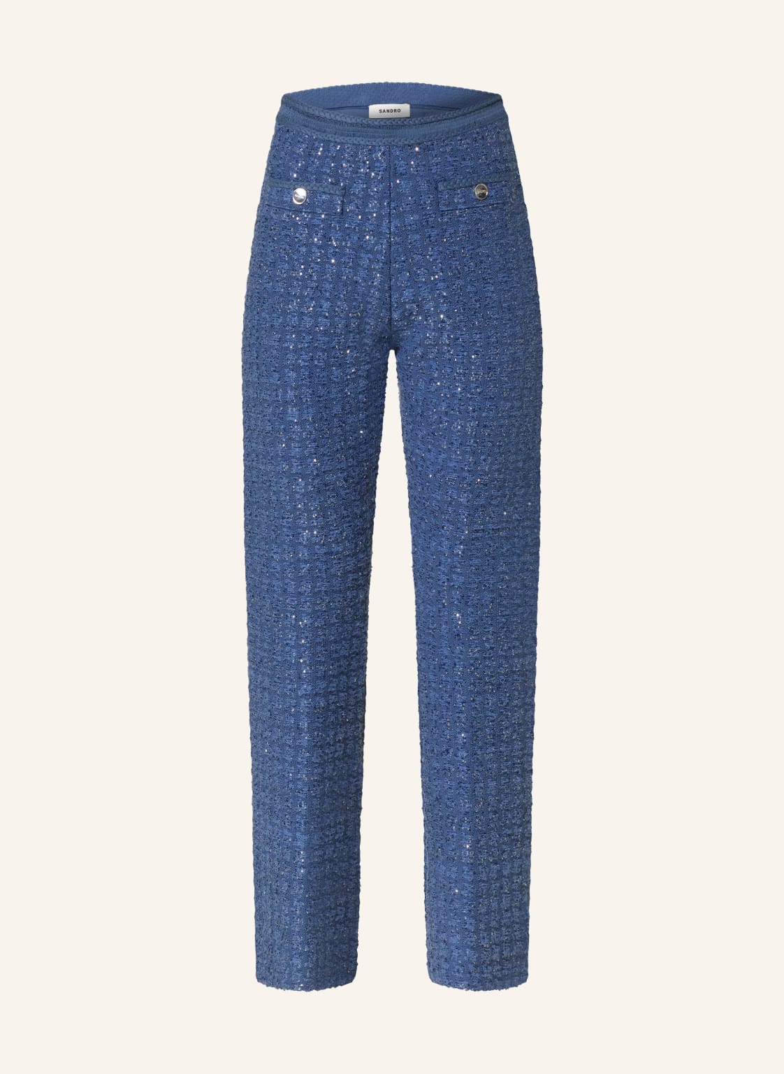 Sandro Strickhose Mit Pailletten blau von sandro