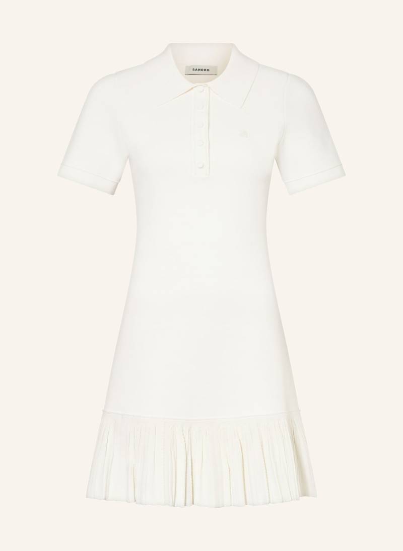 Sandro Strickkleid Mit Rüschen weiss von sandro