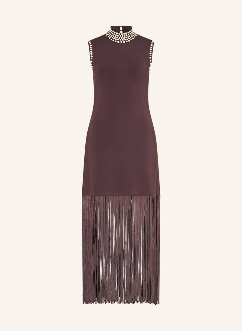 Sandro Strickkleid Mit Schmucksteinen braun von sandro