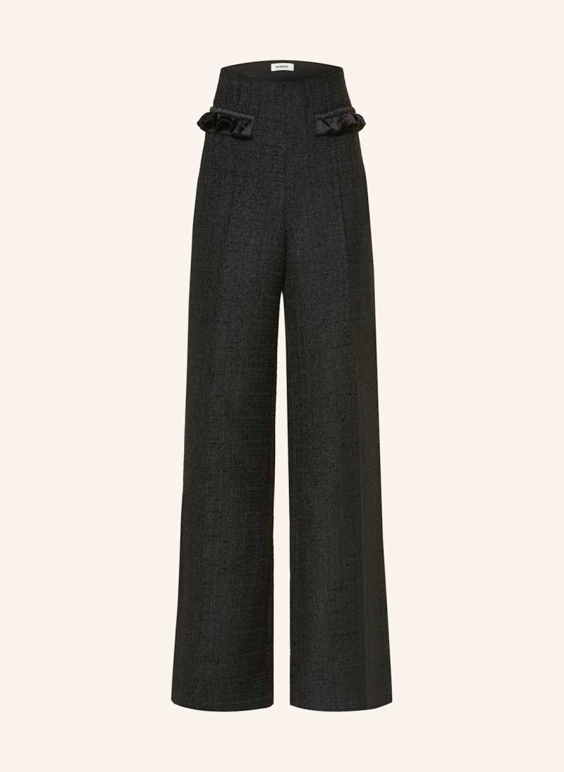 Sandro Tweed-Hose Mit Rüschen schwarz von sandro