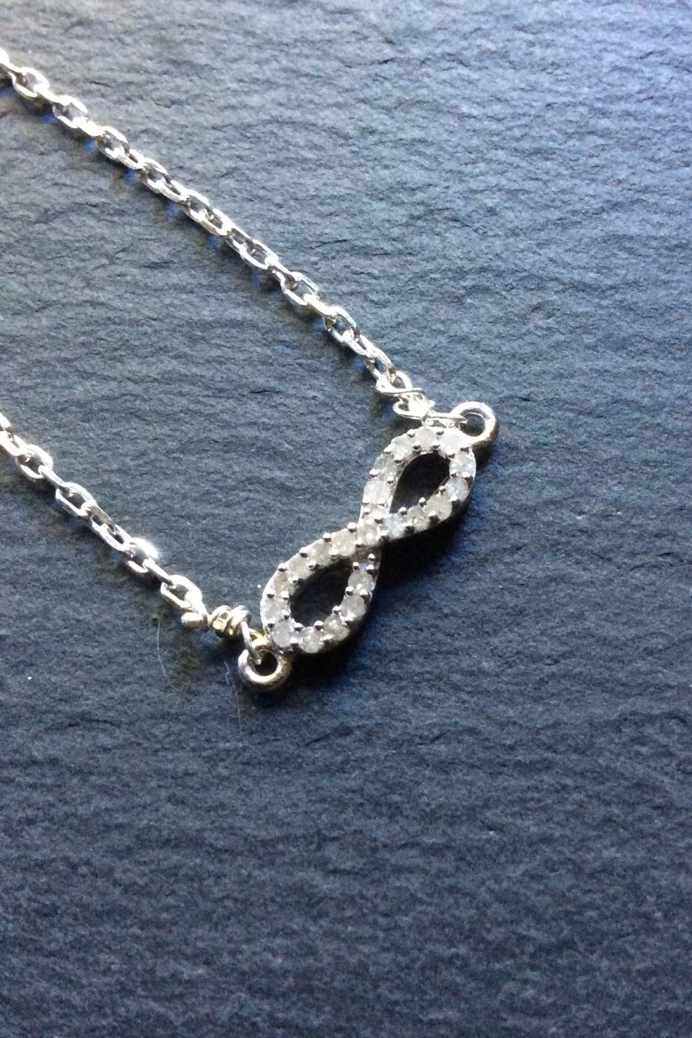 Infinity Diamant 925 Silber Verstellbar Armband von sangems