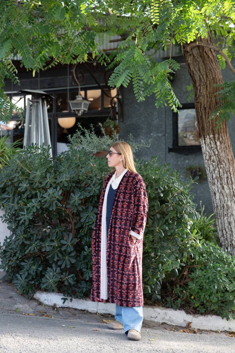 Lange Samt Jacke von sanjanaandmestudio