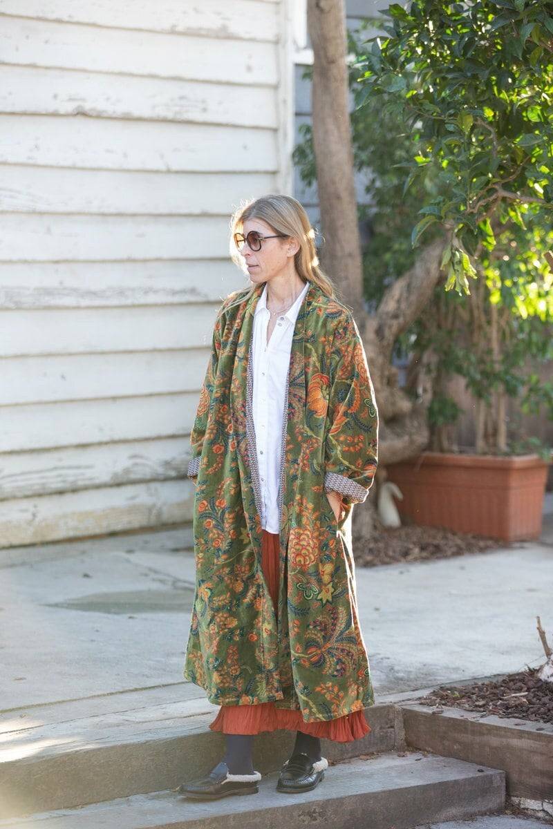 Lange Samt Jacke von sanjanaandmestudio