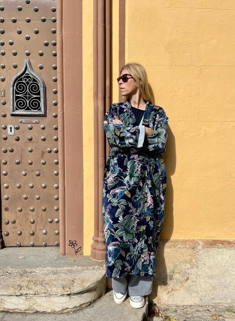 Lange Samt Jacke von sanjanaandmestudio