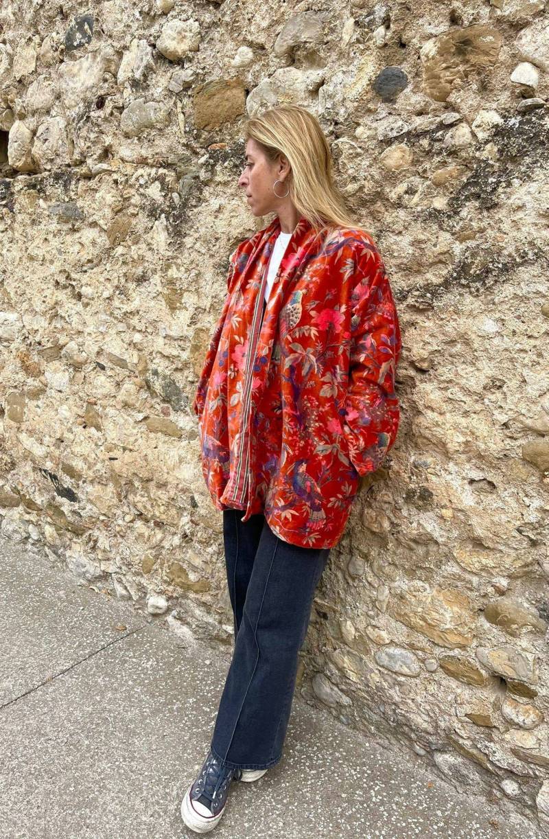 Samt Jacke Kurz von sanjanaandmestudio