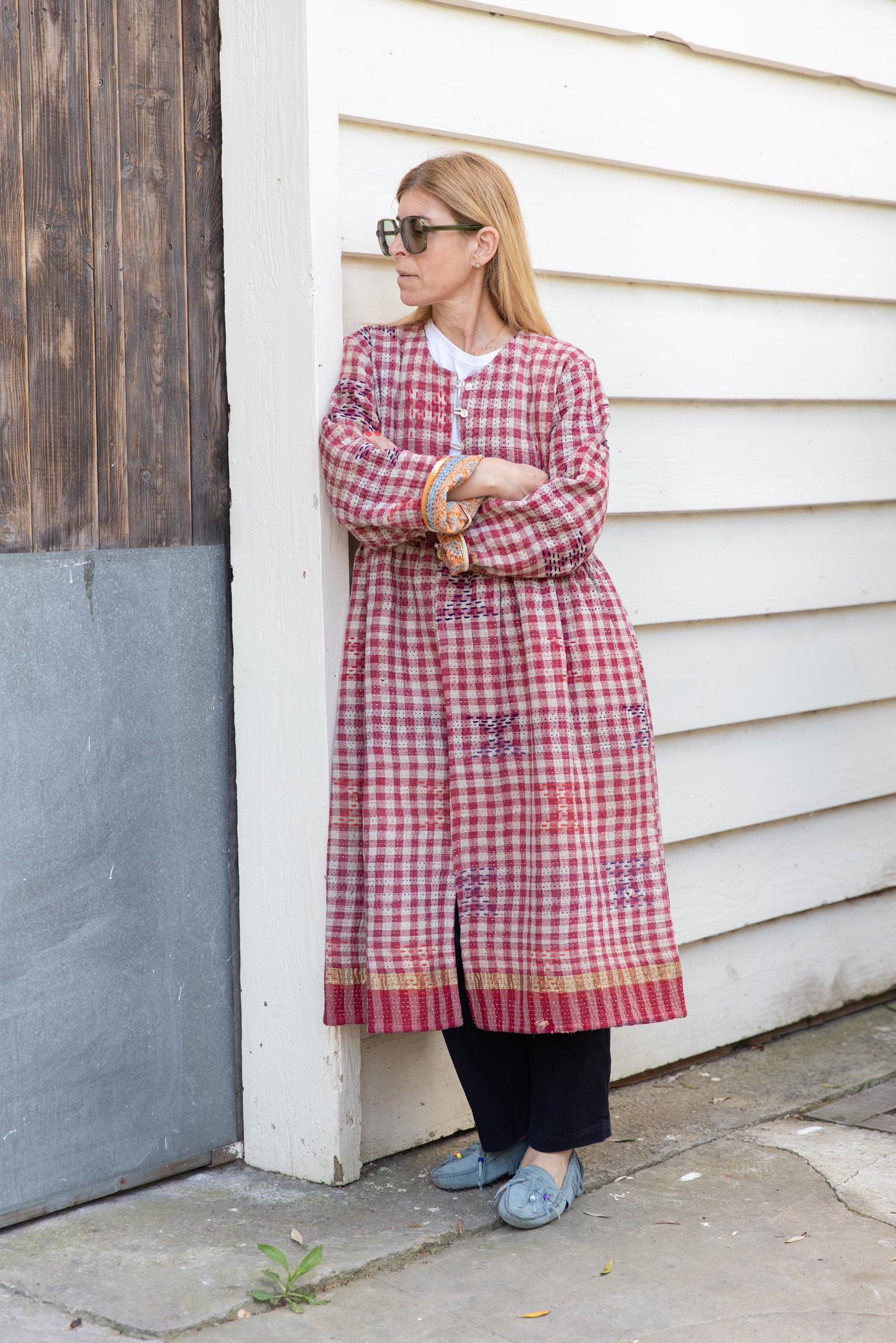 Vintage Kantha Kimonojacke von sanjanaandmestudio