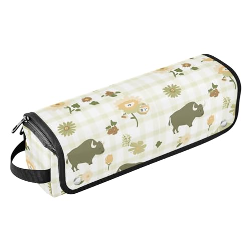 2-in-1-Haar-Werkzeug-Organizer mit herausnehmbarer, hitzebeständiger Matte, Tragetasche, flacher Lockenstab, wasserdichter Organizer für Glätteisen, Lockenstab, Haartrockner, frühlingsfrischer grüner von sanluoli