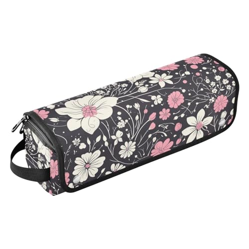 2-in-1-Haar-Werkzeug-Organizer mit hitzebeständiger Matte, Heizwerkzeuge, Reisetasche, Organizer für Lockenstab Glätteisen, flacher Haartrockner, Liberty-Muster, Schwarz / Pfirsich 2-in-1-Haar-Werkzeug-Organizer mit hitzebeständiger Matte, Heizwerkzeuge, Reisetasche, Organizer für Lockenstab Glätteisen, flacher Haartrockner, Liberty-Muster, Schwarz / Pfirsich von sanluoli