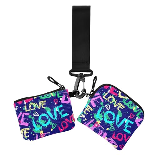 70er Jahre Retro 80er Jahre Dunkelblau Fadshion Doodle Damen Kartenetuis Kleingeldhalter Niedlich Mode Reißverschluss Armband Geldbörse mit Reißverschluss Münzfach für Frauen 2 Packungen 70er Jahre Retro 80er Jahre Dunkelblau Fadshion Doodle Damen Kartenetuis Kleingeldhalter Niedlich Mode Reißverschluss Armband Geldbörse mit Reißverschluss Münzfach für Frauen 2 Packungen von sanluoli