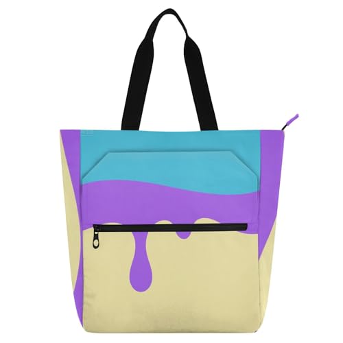 Asthetic Art Bunte Kinder-Tragetasche, Klaviertasche, Büchertasche für Jungen, Mädchen, Frauen, Gothic, leicht, wiederverwendbar, Einkaufstasche mit Reißverschluss, für College, Shopping, Strand Asthetic Art Bunte Kinder-Tragetasche, Klaviertasche, Büchertasche für Jungen, Mädchen, Frauen, Gothic, leicht, wiederverwendbar, Einkaufstasche mit Reißverschluss, für College, Shopping, Strand von sanluoli