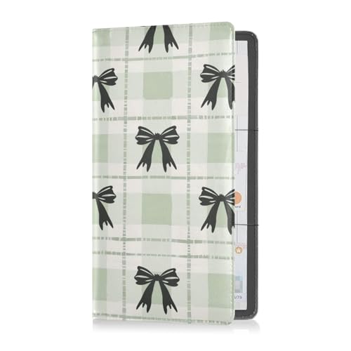 Ausweis- und Versicherungskartenhalter aus PU-Leder, für Ausweis, Führerschein, Kontaktinformationskarten, Grün / Schwarz von sanluoli