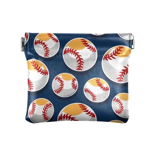 Baseball-Sport-Münzgeldbörse für Damen, PU-Leder, tragbar, für Damen, Jungen, Mädchen, Blau Baseball-Sport-Münzgeldbörse für Damen, PU-Leder, tragbar, für Damen, Jungen, Mädchen, Blau von sanluoli